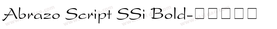 Abrazo Script SSi Bold字体转换
